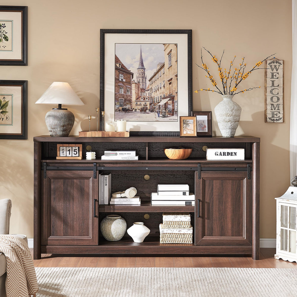 Farmhouse Barn Door TV Stand