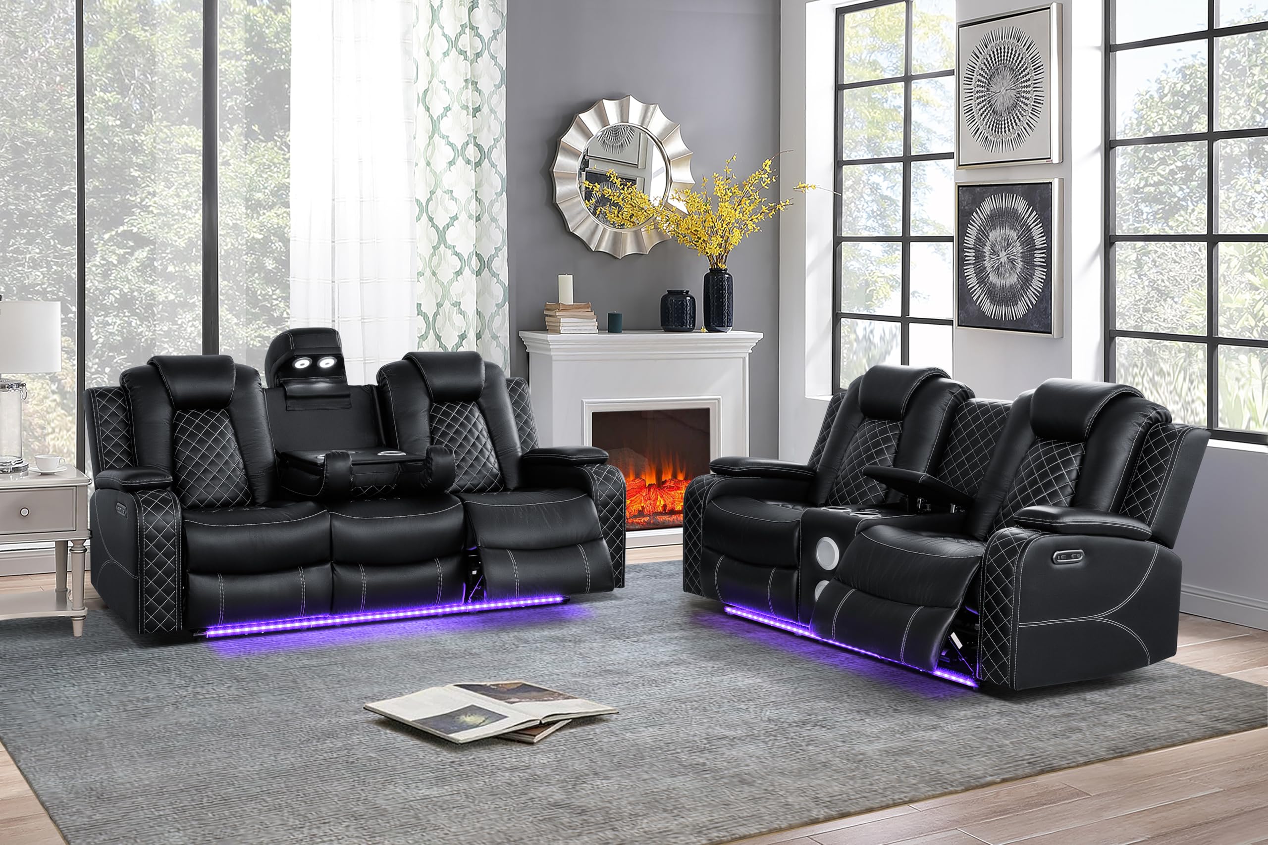 Power Recliner Sofa Set – 3-Piece