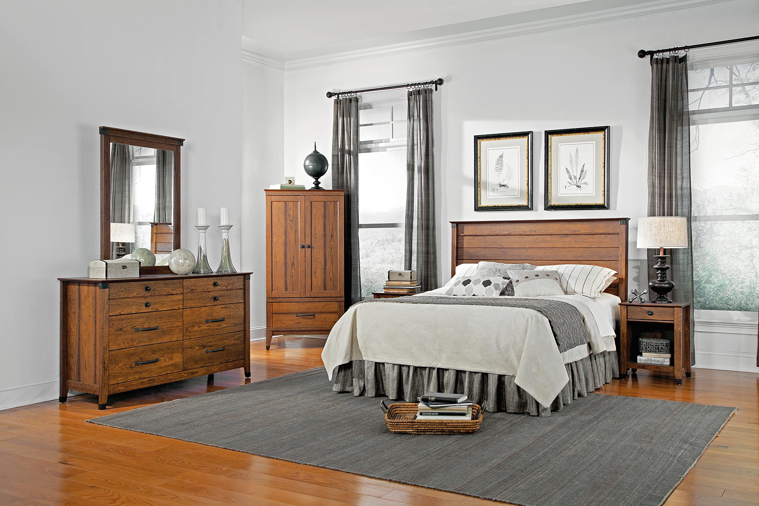 Wardrobe Armoire with Garment Rod & Drawer
