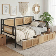 Twin Daybed Frame with Storage Drawers