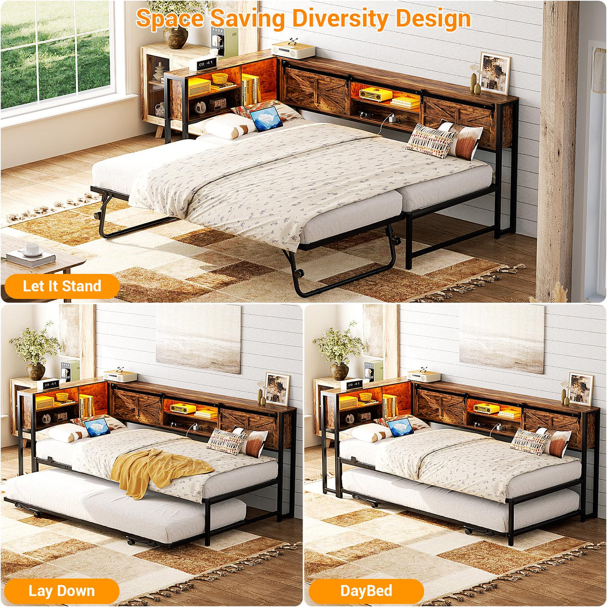 Twin Corner Daybed with Trundle