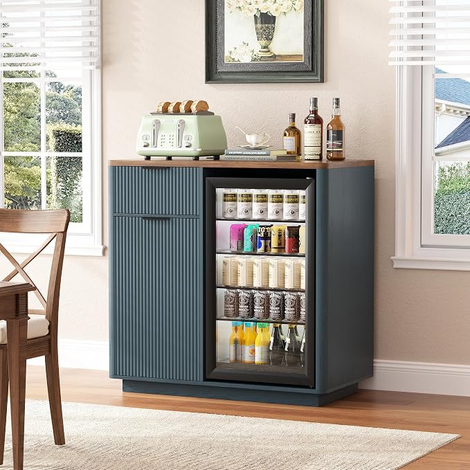 Fluted Coffee Bar Cabinet