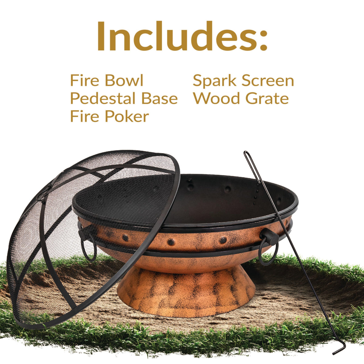 Copper Wood-Burning Fire Pit
