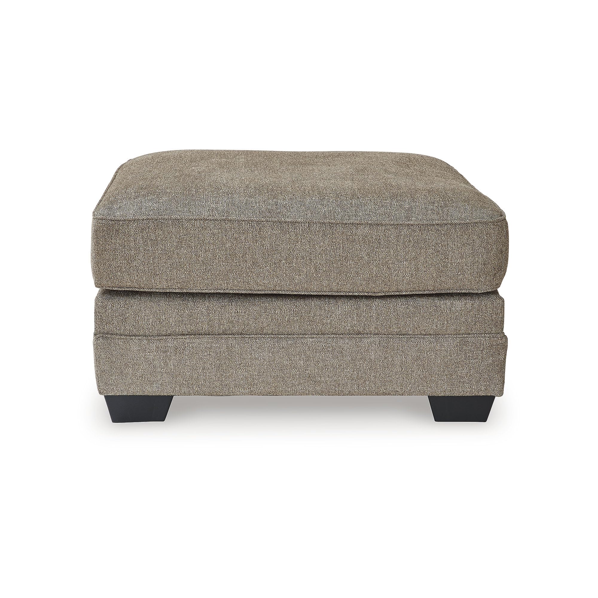 Signature Design by Ashley Cannonbrook Contemporary Oversized Accent Ottoman with Foam Cushion, Taupe