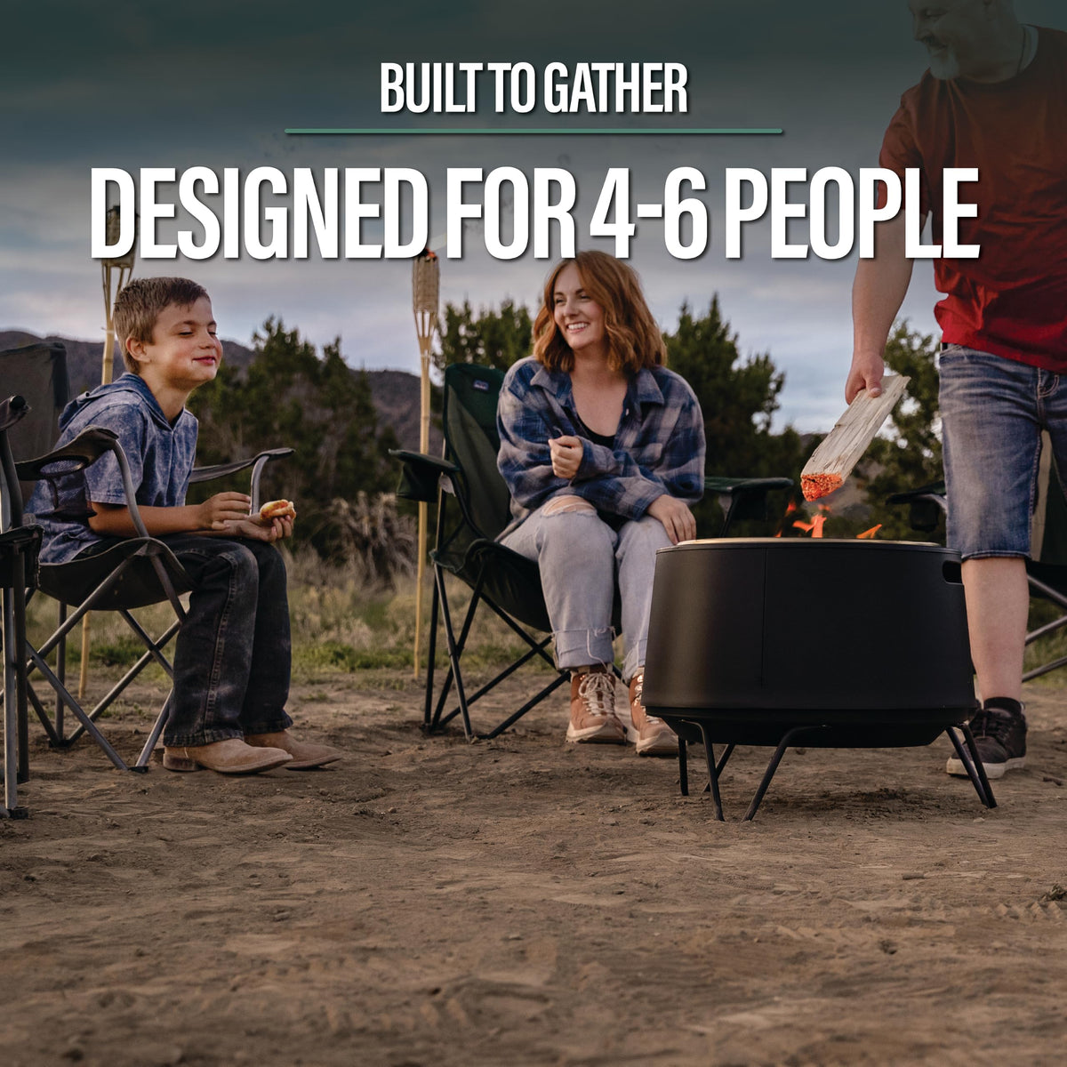 TIKI Social 20-Inch Portable Smokeless Outdoor Wood Burning Fire Pit