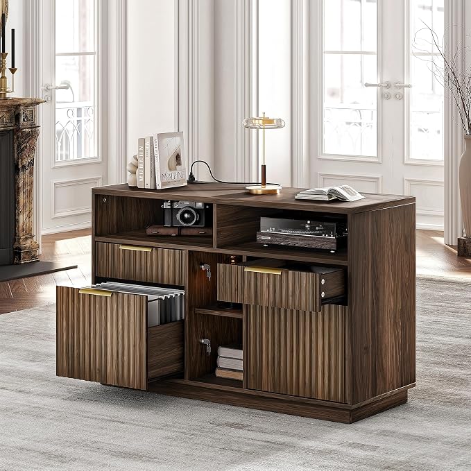 4-Drawer Fluted File Cabinet