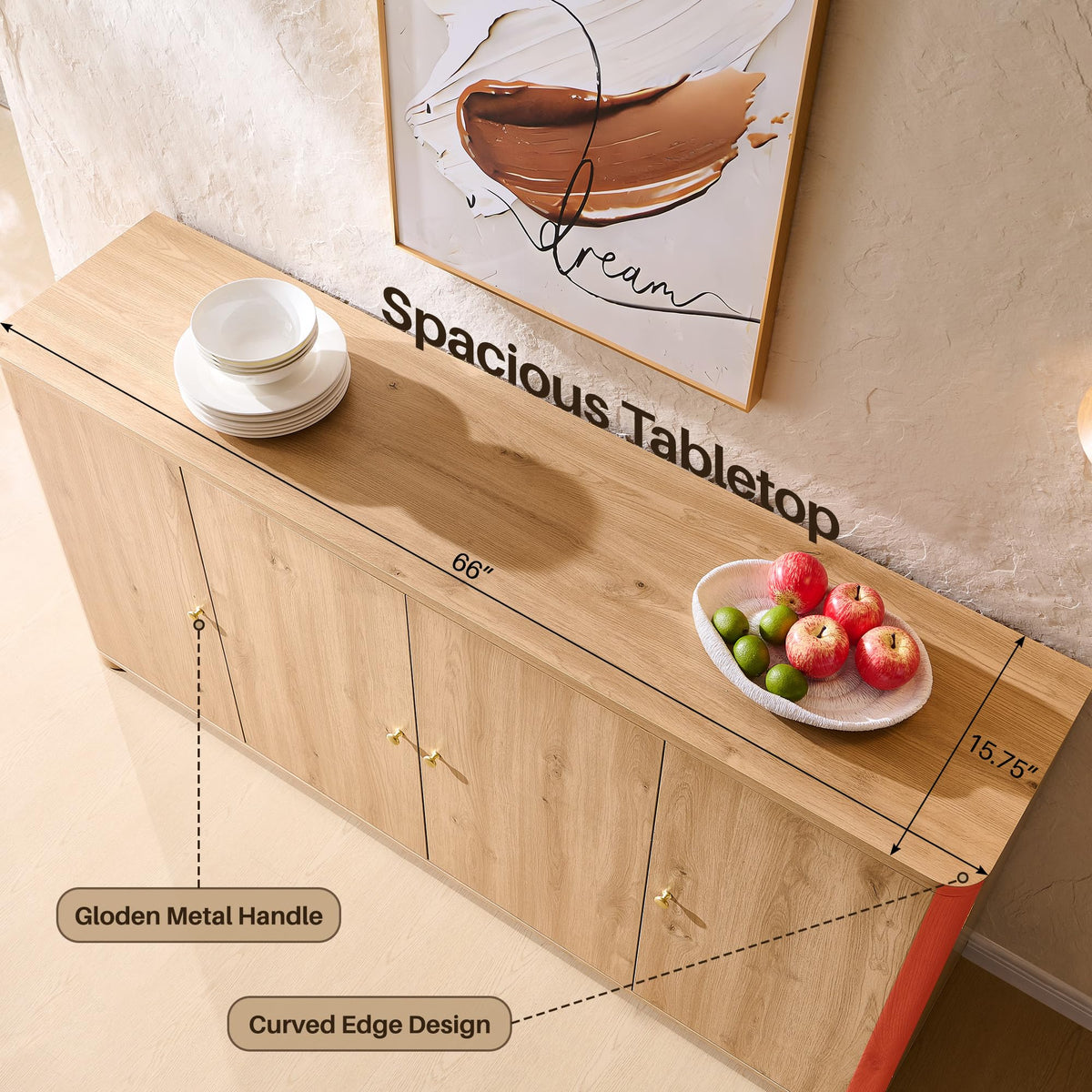 Curved Buffet Sideboard