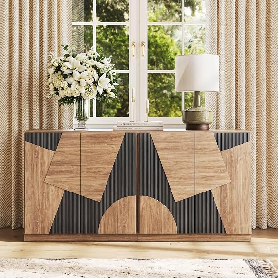 Camel Fluted Modular Sideboard