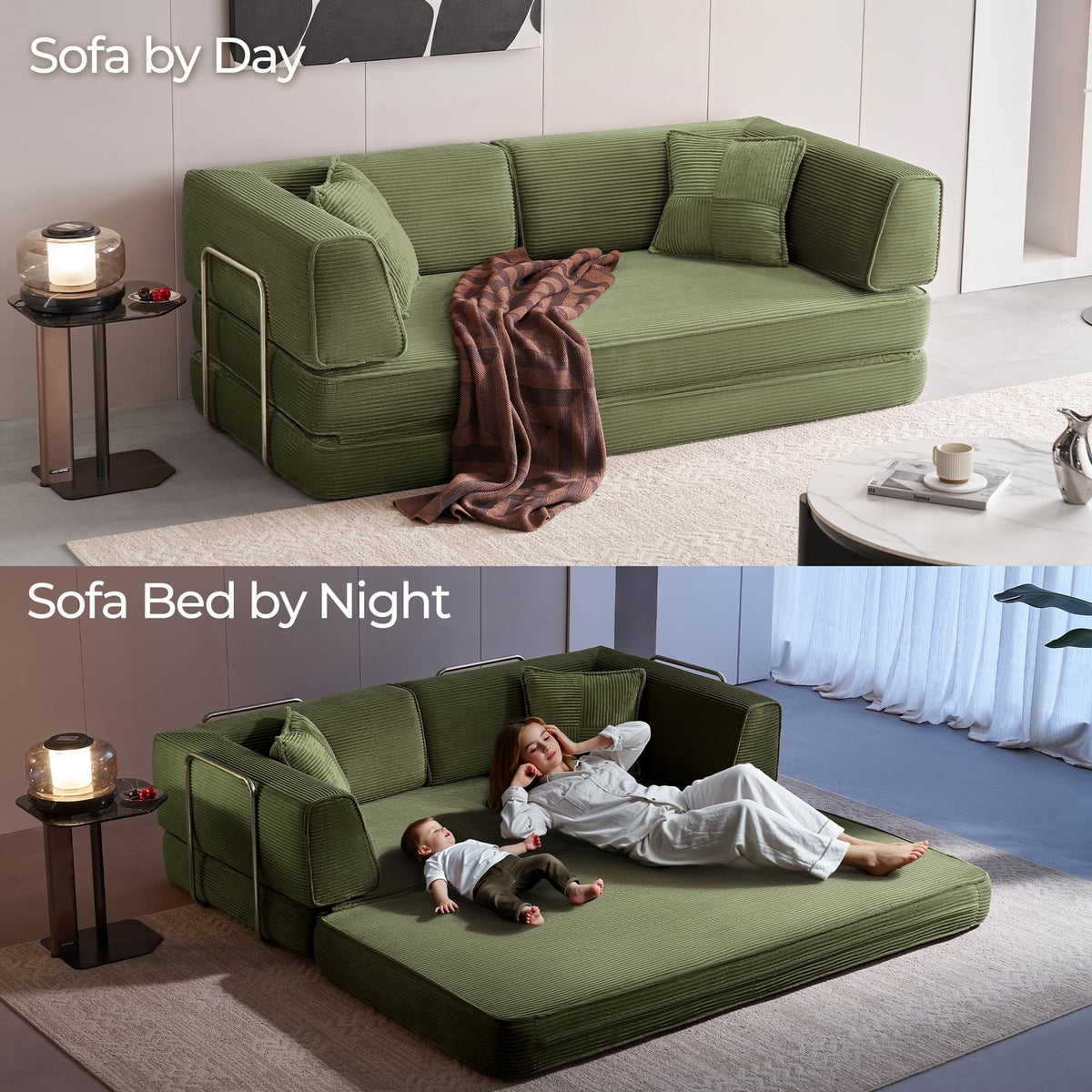 Corduroy Convertible Sofa Bed