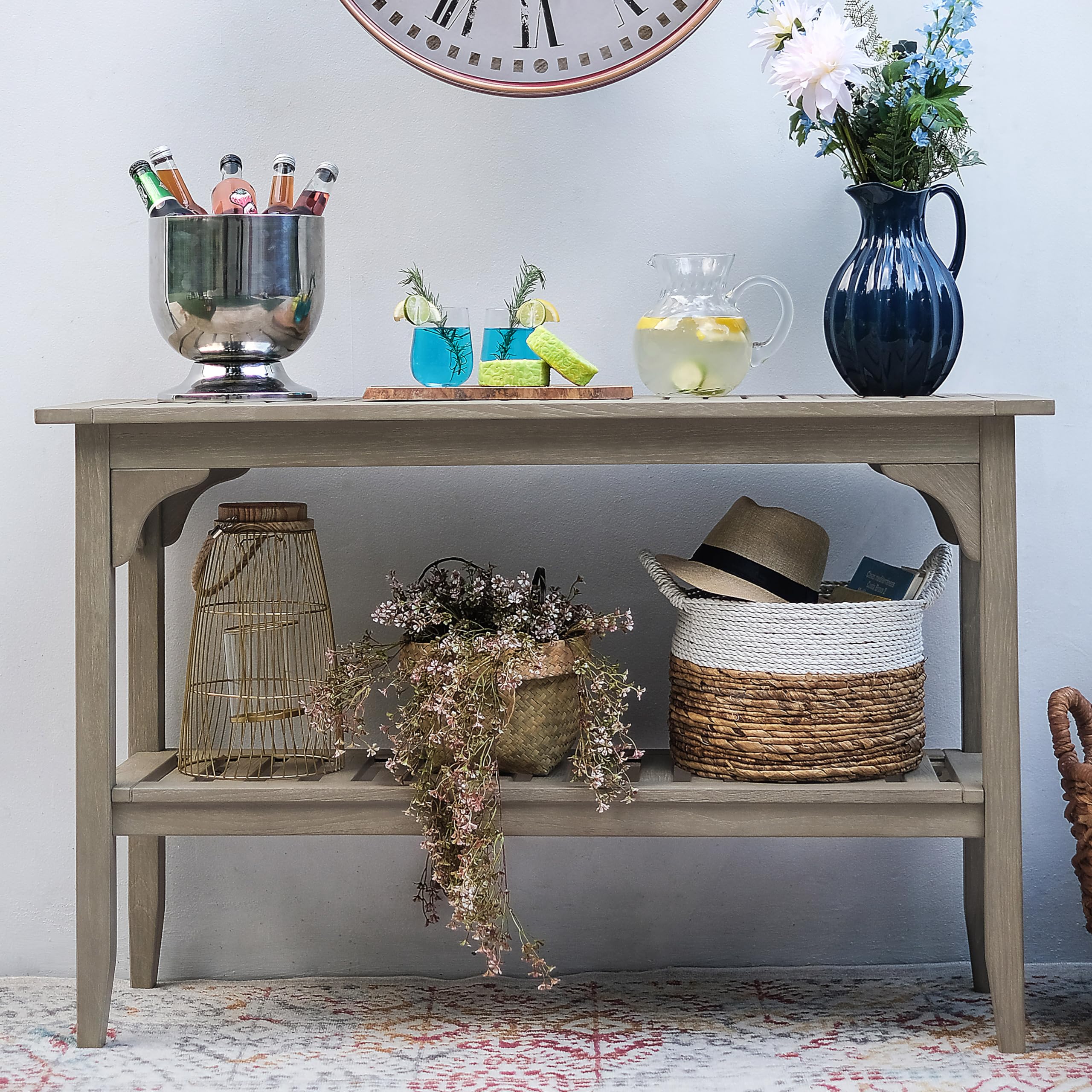 Teak Wood Outdoor Console Table