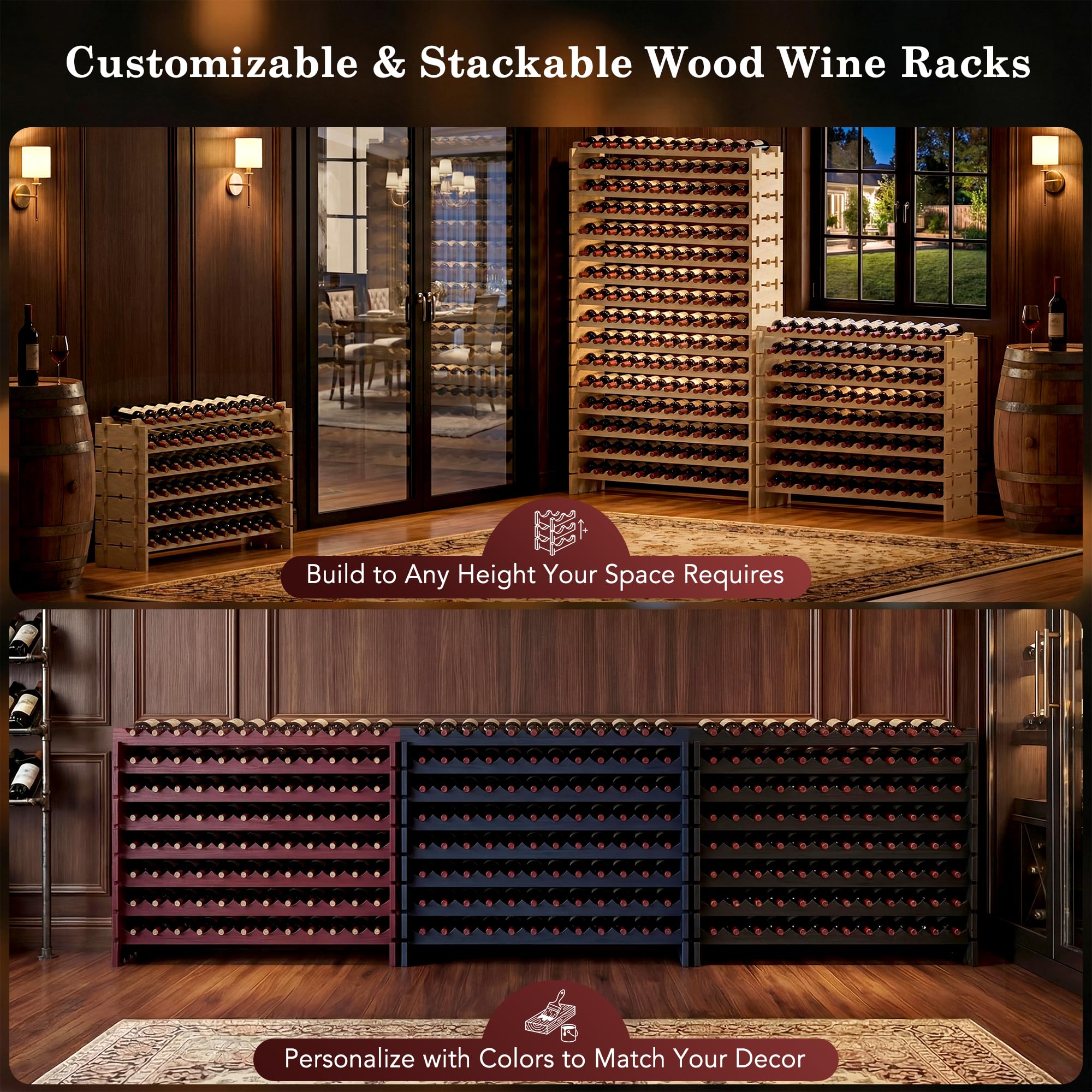 Stackable Wooden Wine Rack