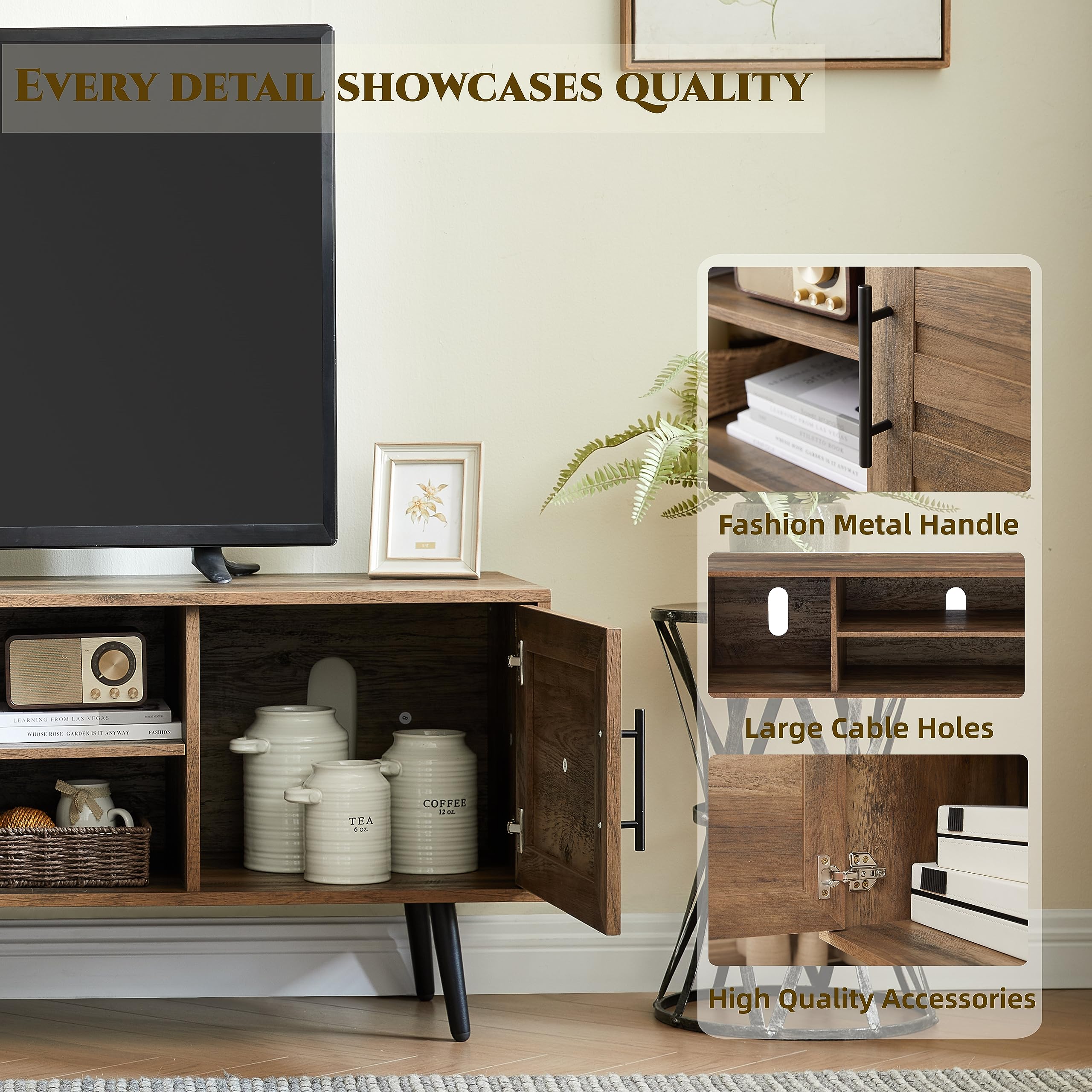 Mid-Century TV Stand for TVs up to 65"