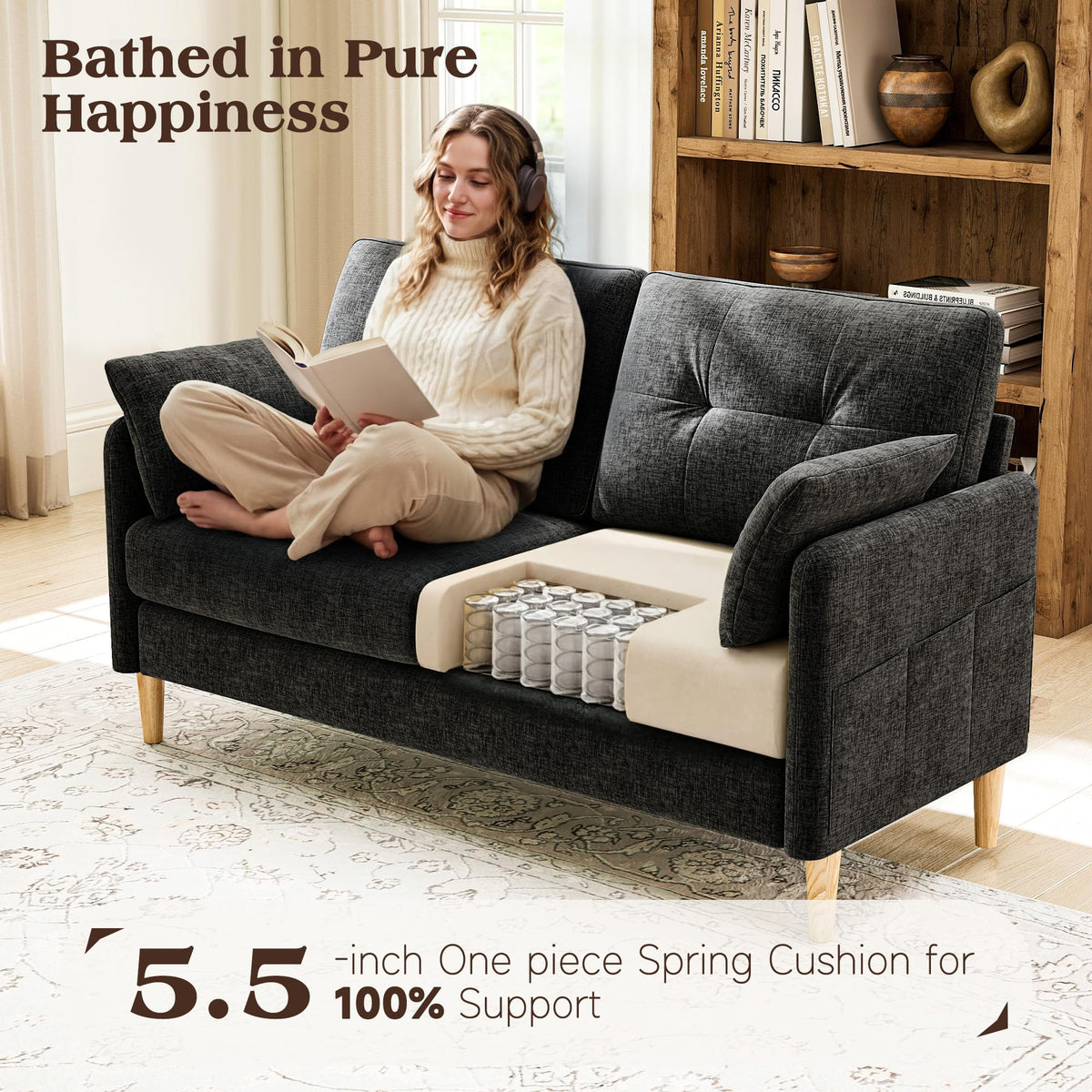Chenille Loveseat Sofa