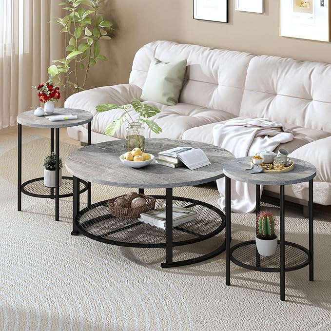 3-Piece Coffee Table & End Table Set