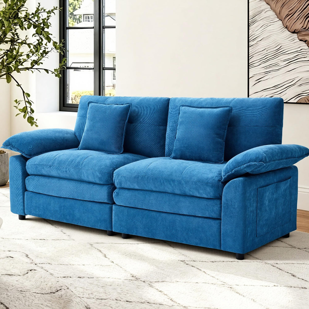 Deep Seat Chenille Loveseat