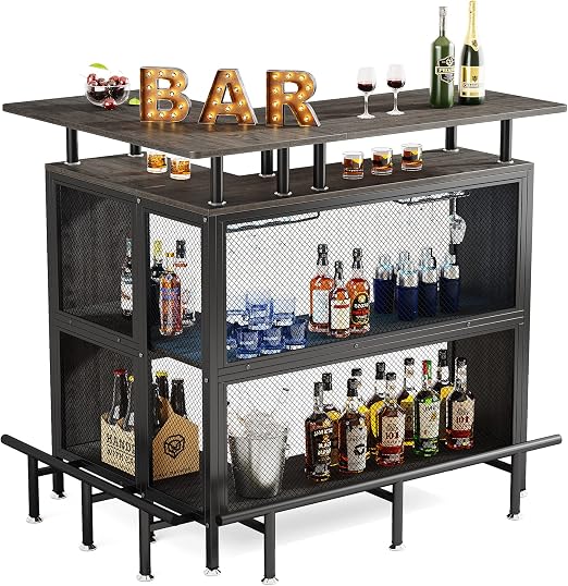L-Shaped Home Bar Table
