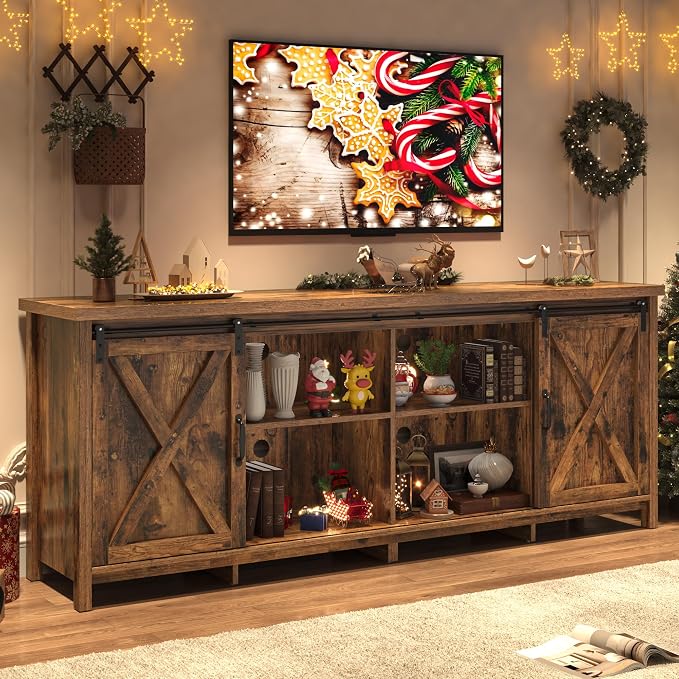 Rustic Barn Door TV Stand