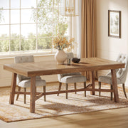 Farmhouse Dining Table for 6–8 | 70.9" with Metal Legs