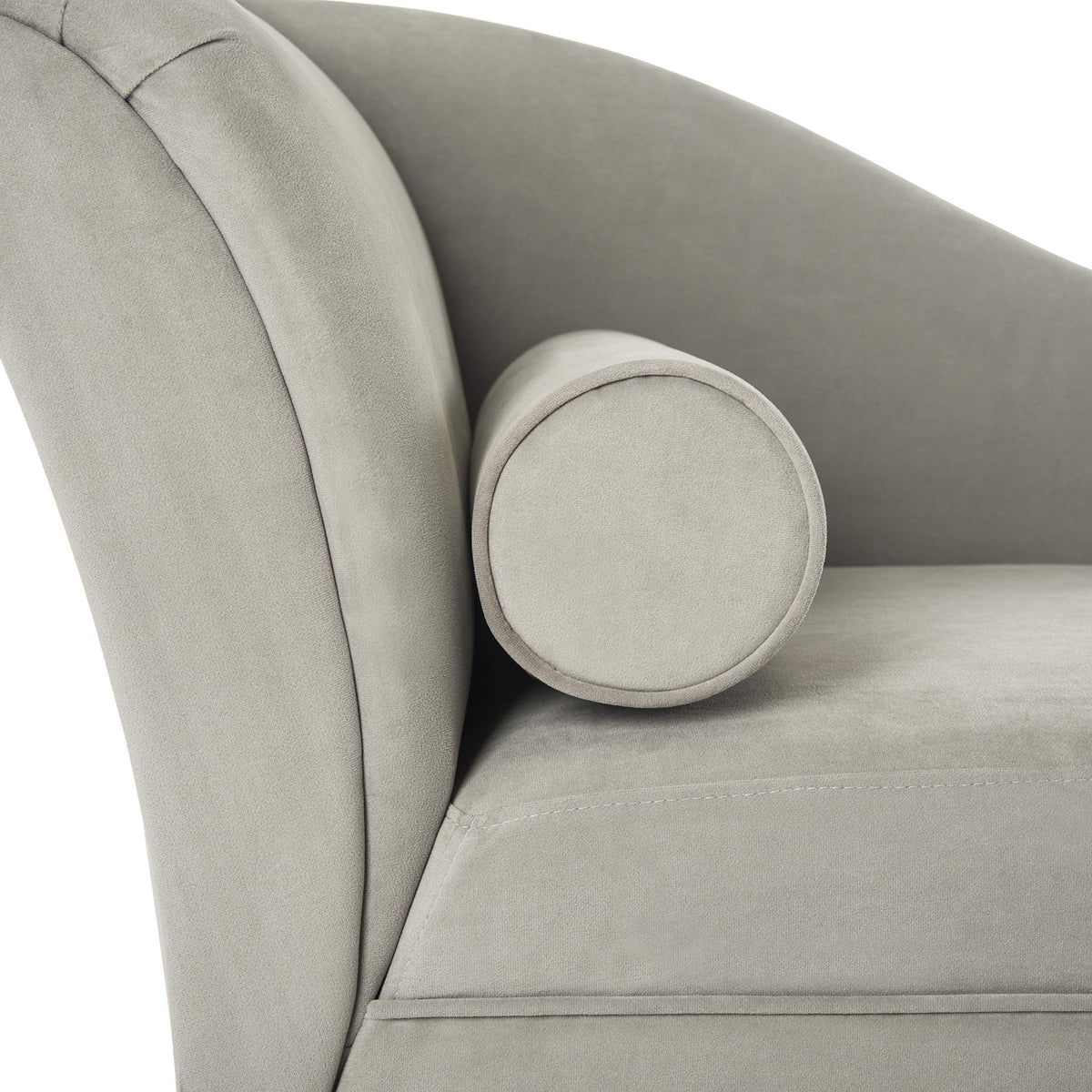 Grey Velvet Chaise Lounge