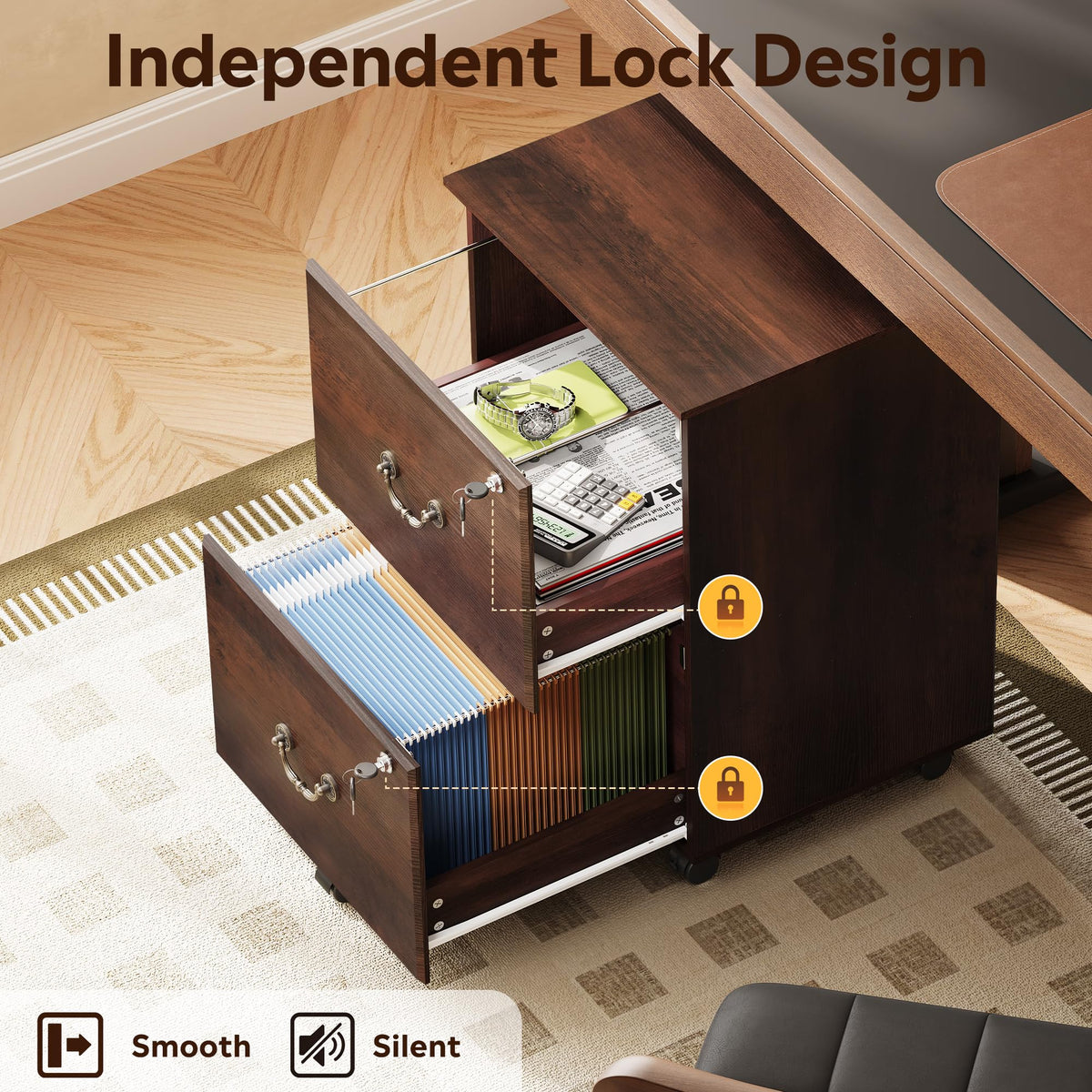 2-Drawer Locking File Cabinet