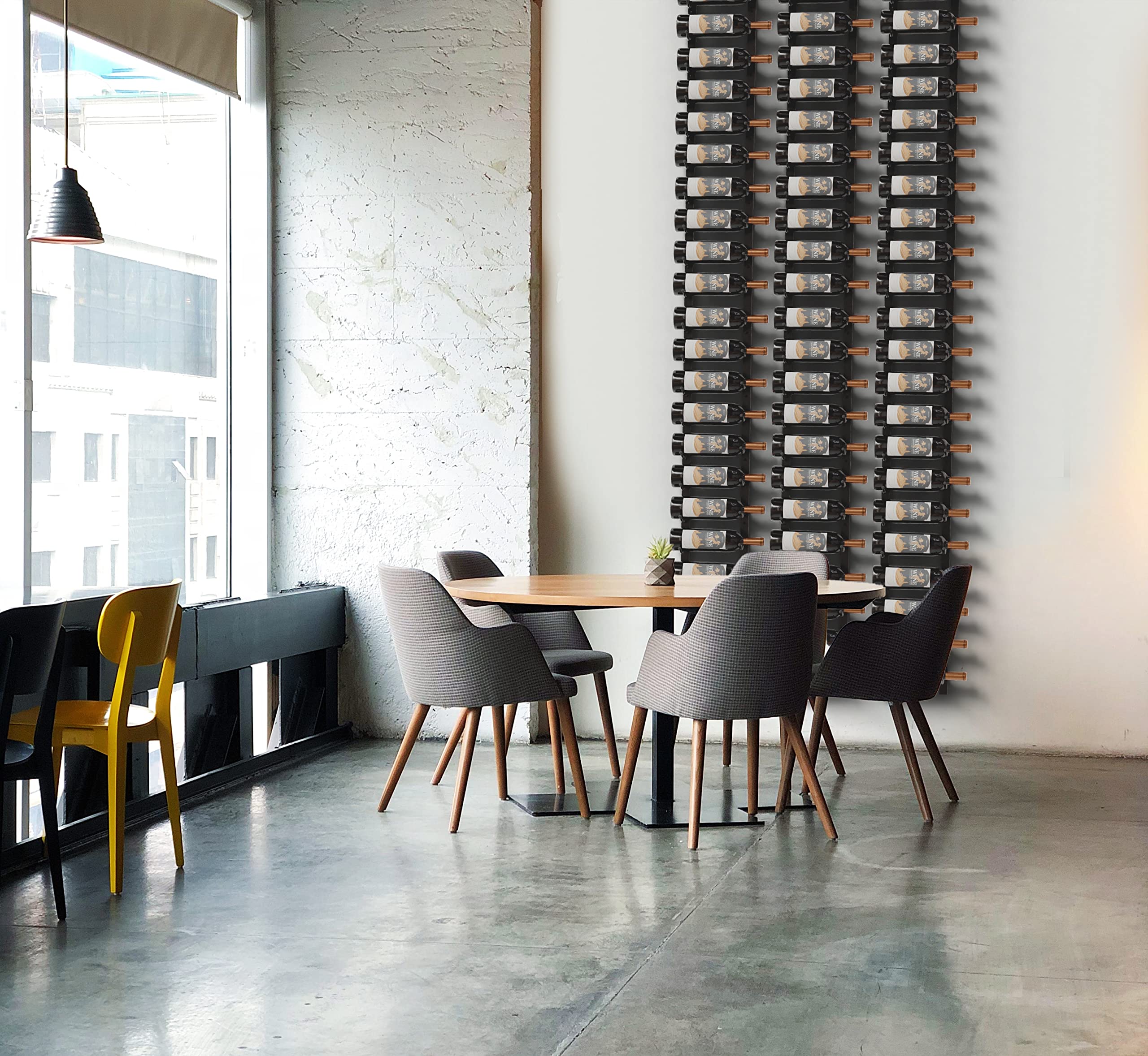 Wall-Mounted Metal Wine Rack
