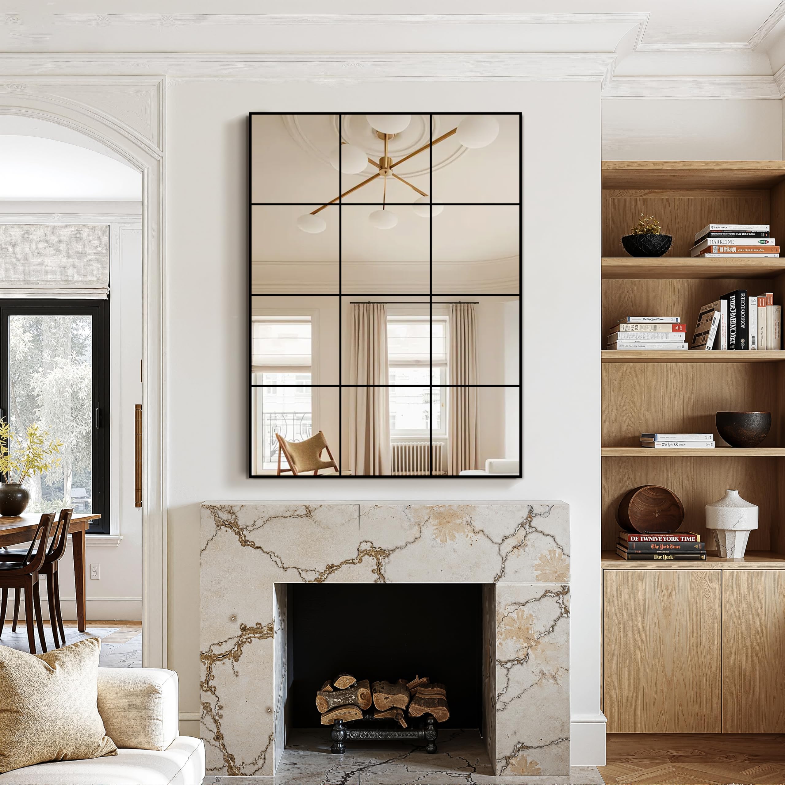 Rectangular Wall Mirror – Window Pane Style