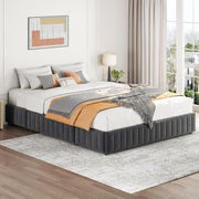 Upholstered Platform Bed with Storage Drawers