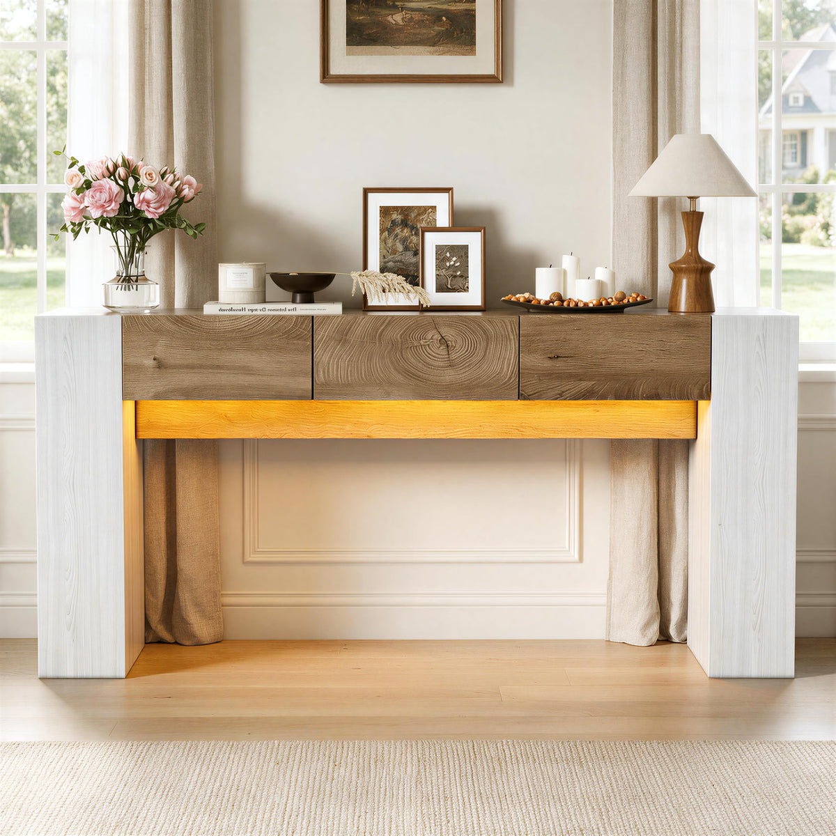 Console Table with 3 Drawers