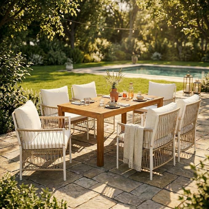 5-Piece Acacia Patio Dining Set