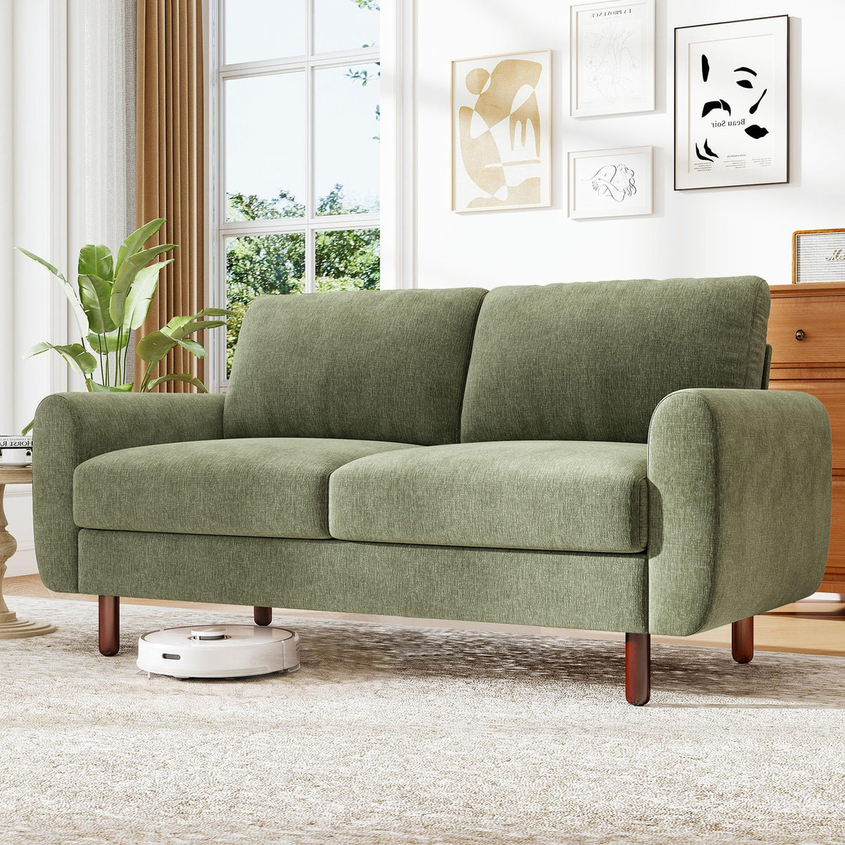 Chenille Loveseat Sofa