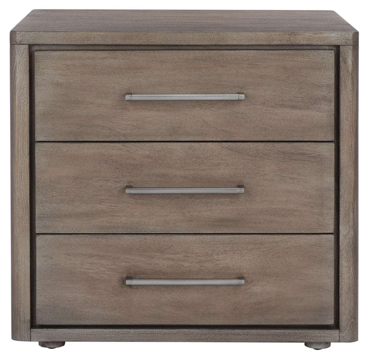SAFAVIEH Couture Rosey 3-Drawer Wood Night Stand, 24" Light Brown SFV7701B