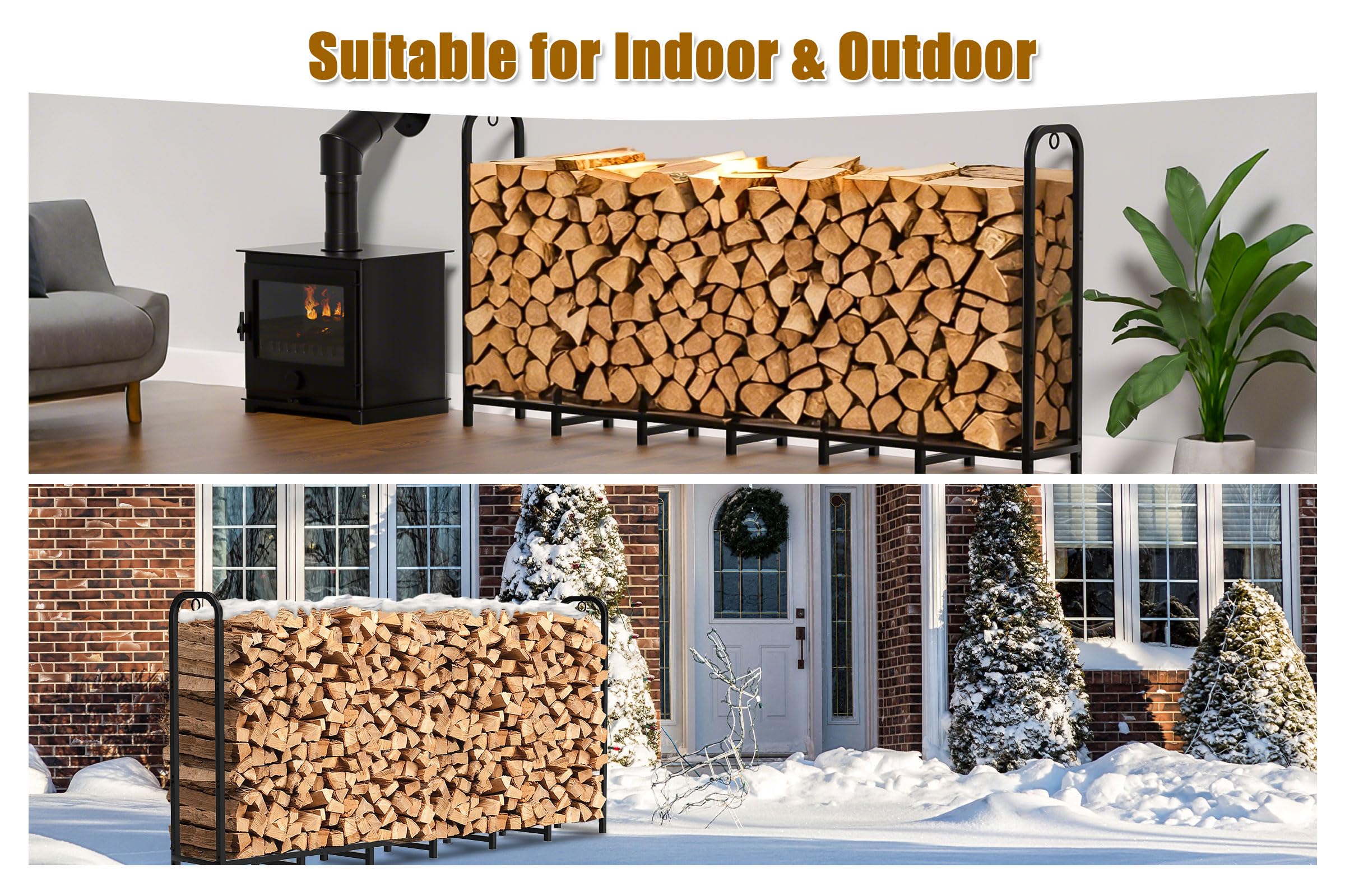 Outdoor & Indoor Firewood Rack