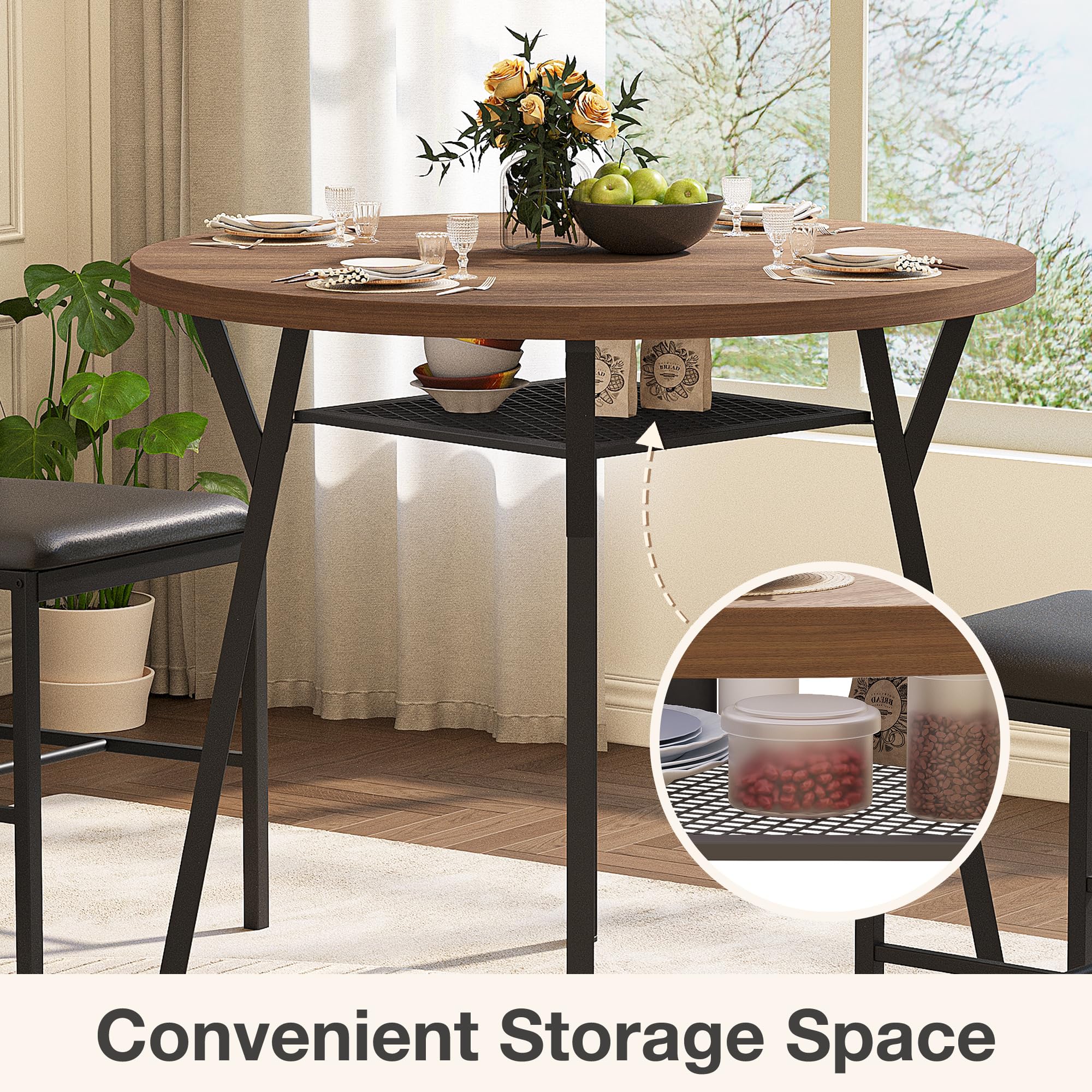 Round Dining Table Set with Chairs