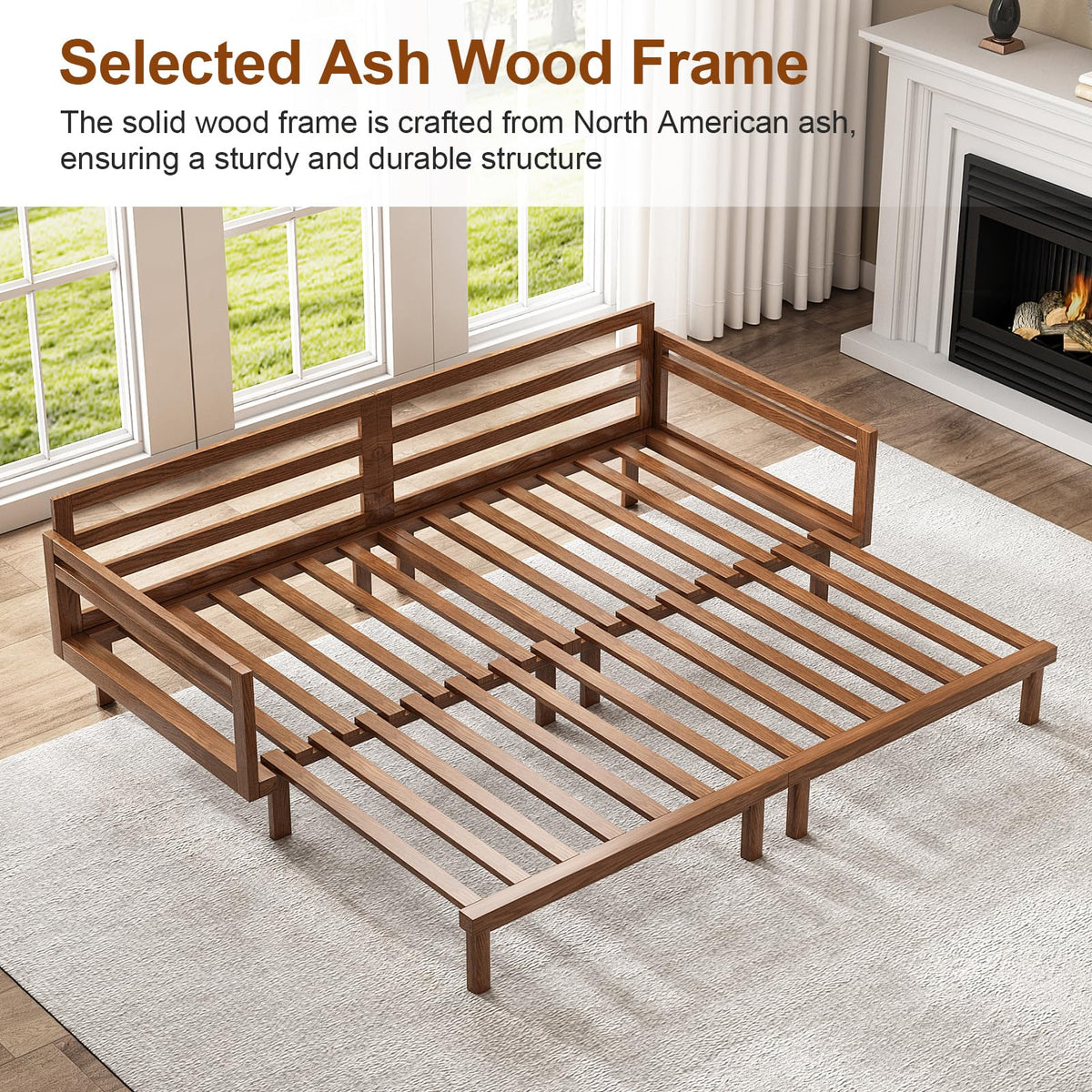 Corduroy Pull-Out Sofa Bed