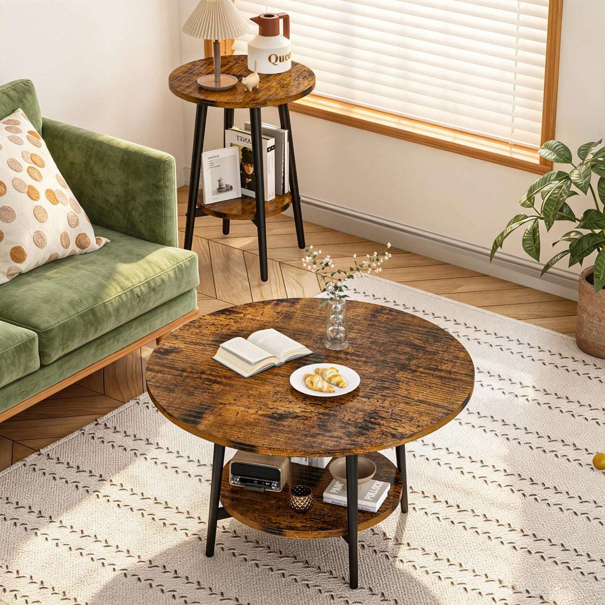 AWQM Coffee Table, Coffee Table Set of 3, Coffee Tables for Living Room