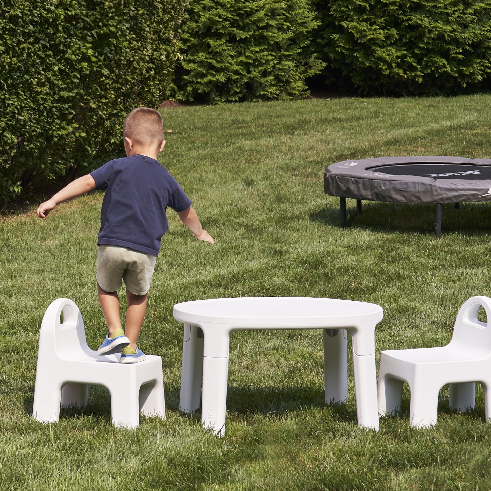 Bauen Kids' Play Table – Activity Table for Arts, Crafts & Snacks, Easy to Clean, White