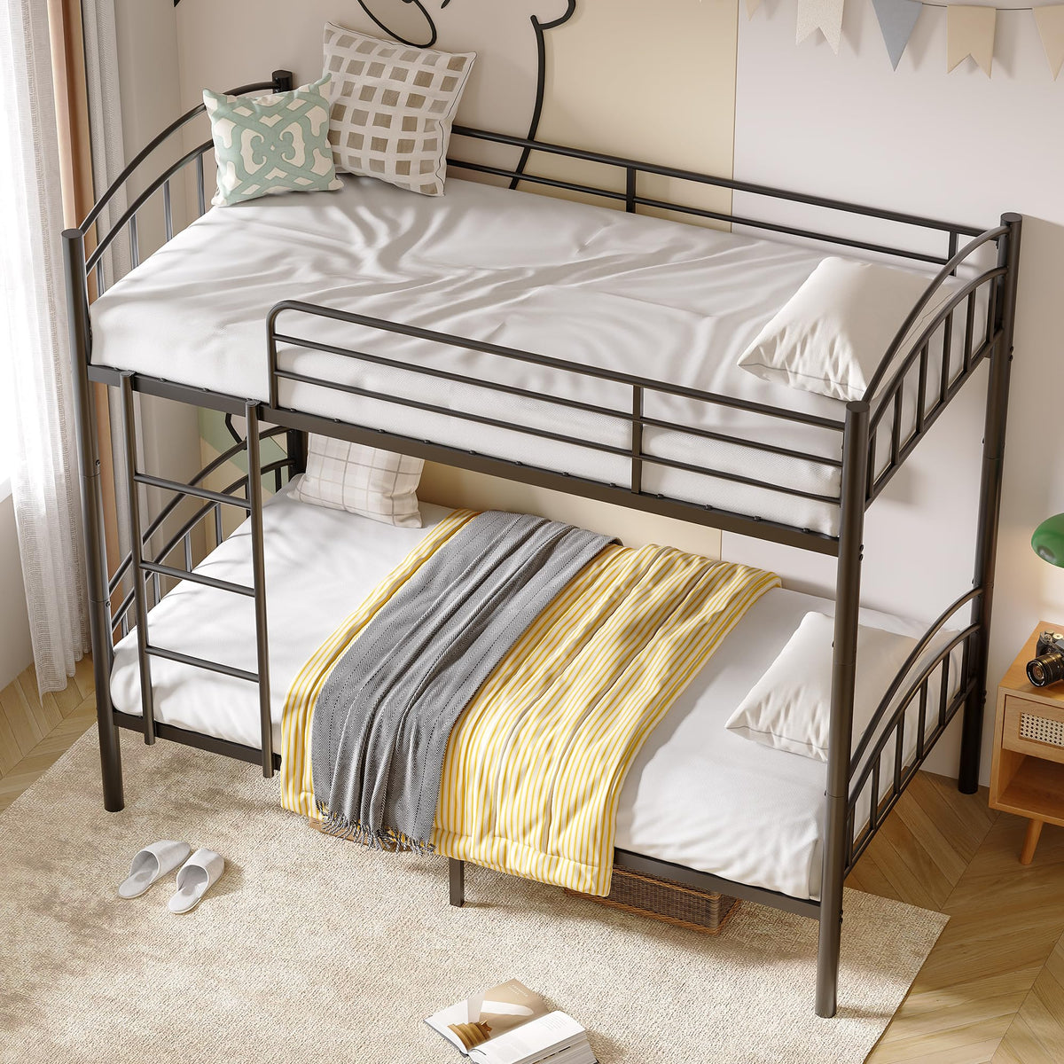 Convertible Twin Metal Bunk Bed