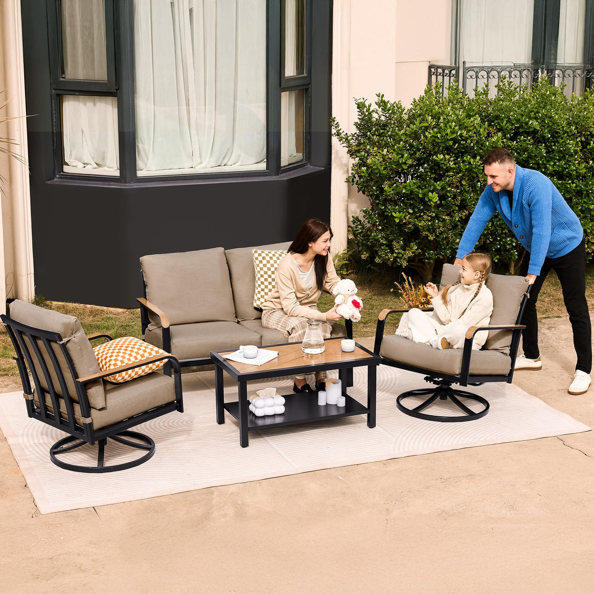 Swivel Rocker Patio Conversation Set