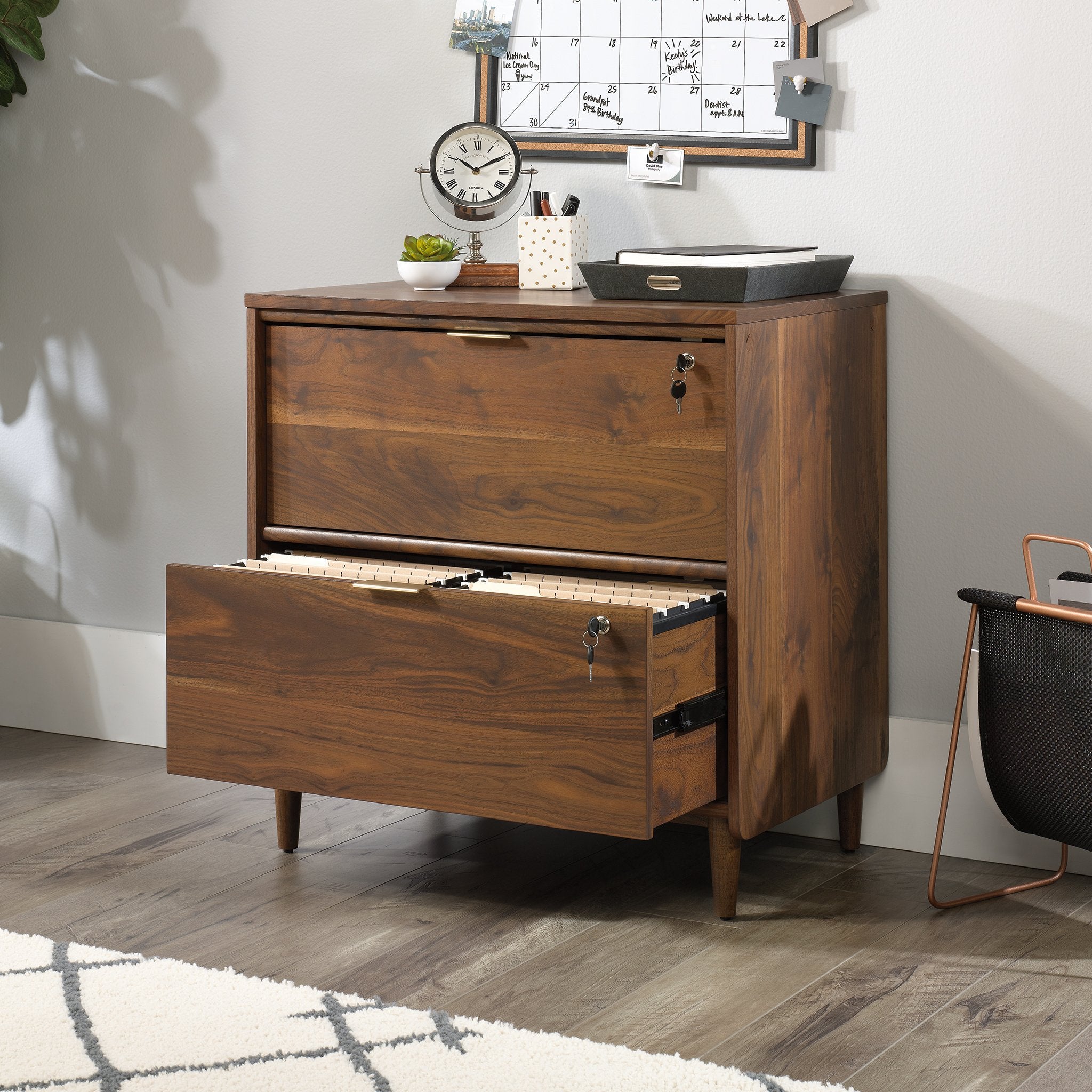 2-Drawer Lateral File Cabinet with Lock