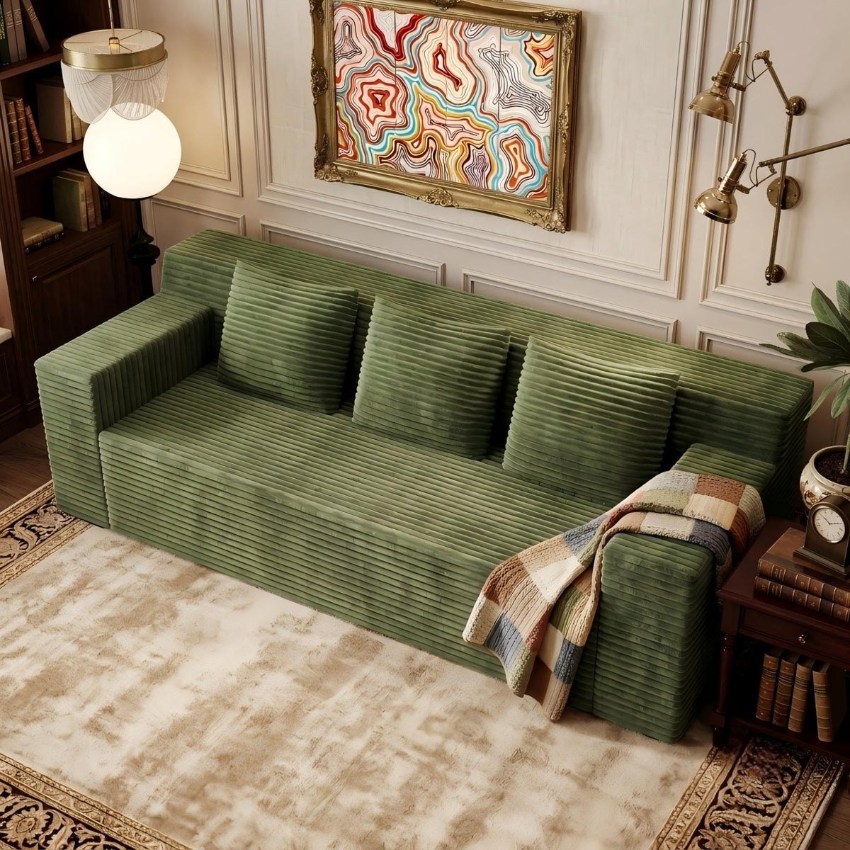 Corduroy Floor Loveseat