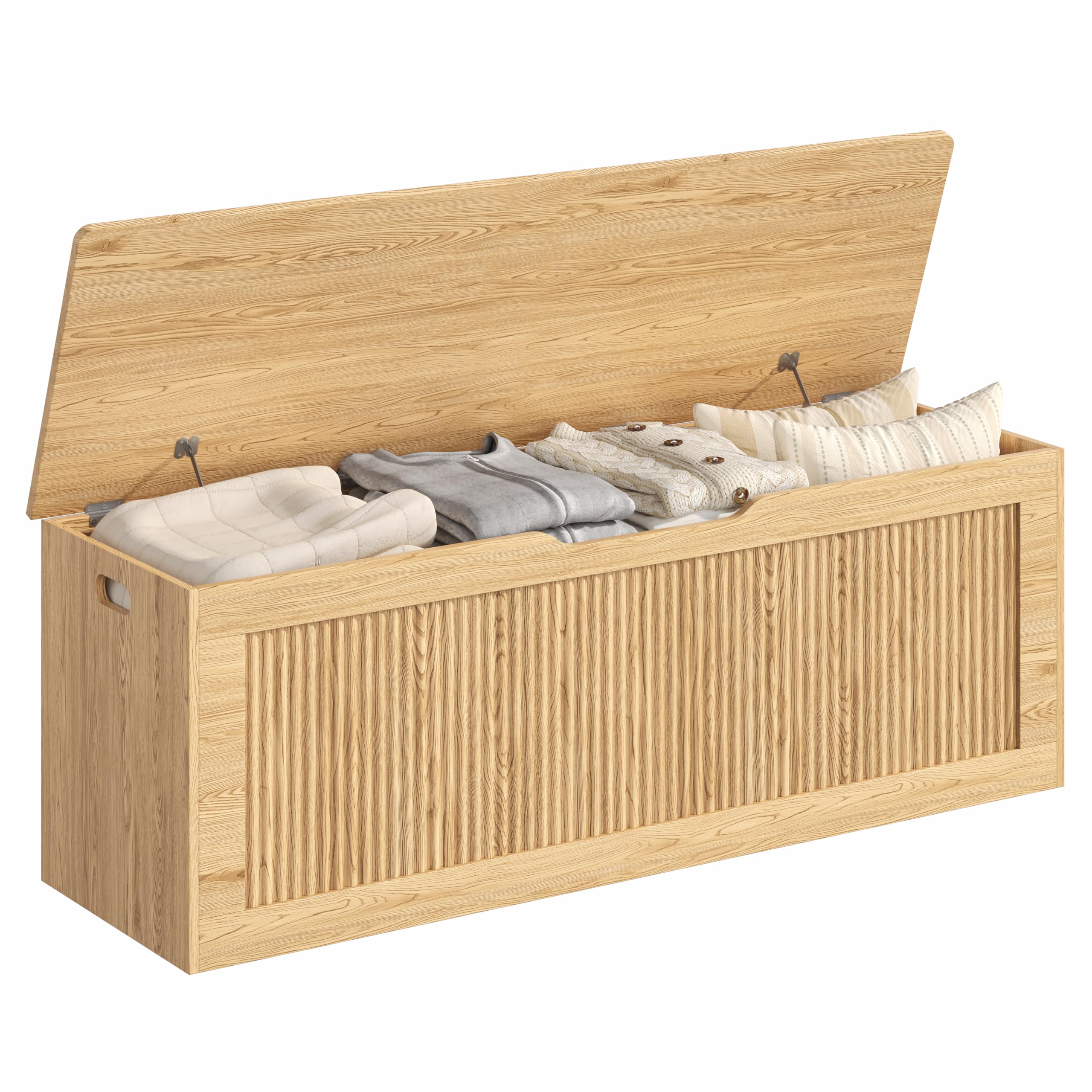 Extra Large Fluted Storage Chest with Lift Top