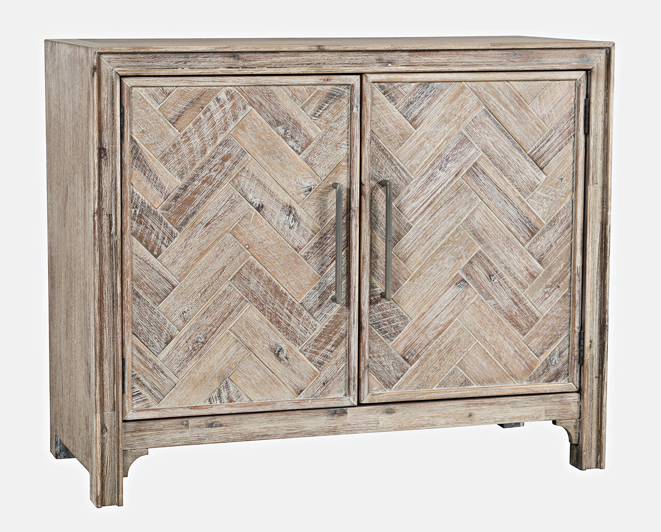 2-Door Accent Chest with Shelves – Grey Wash