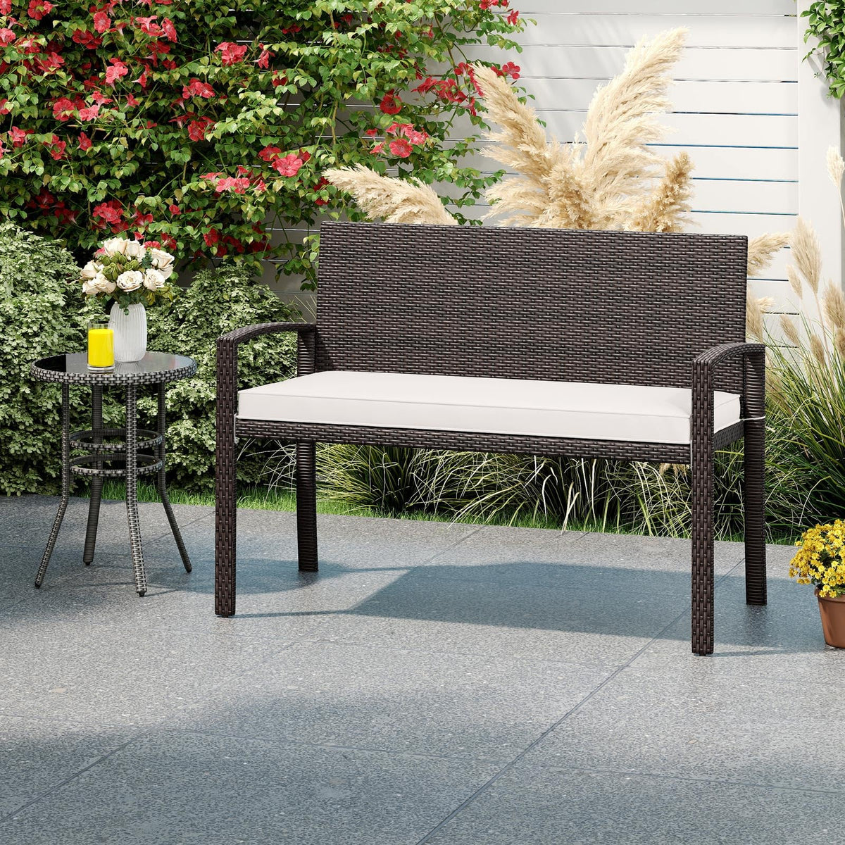 Wicker Patio Loveseat