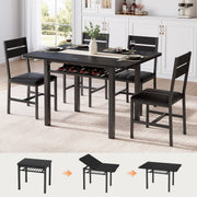 Extendable Dining Table Set for 4