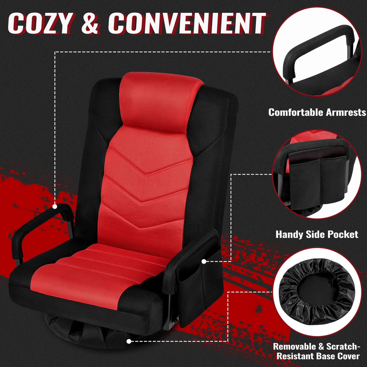 Swivel Floor Gaming Chair