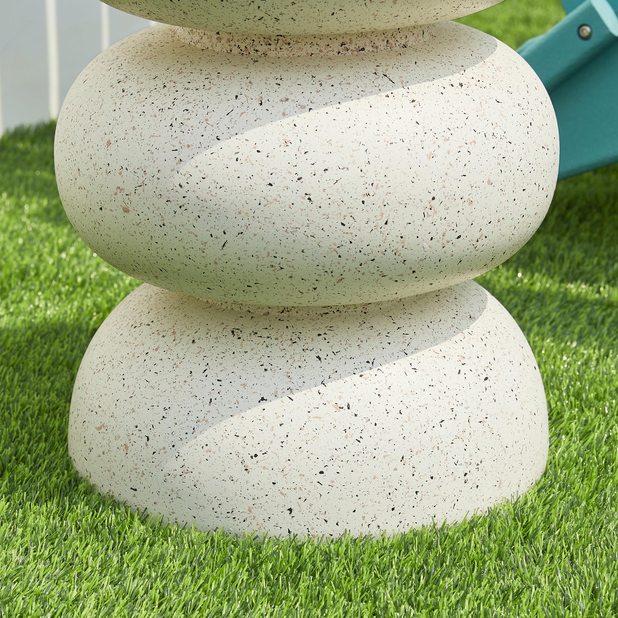 Round Garden Stool Side Table Set of 2