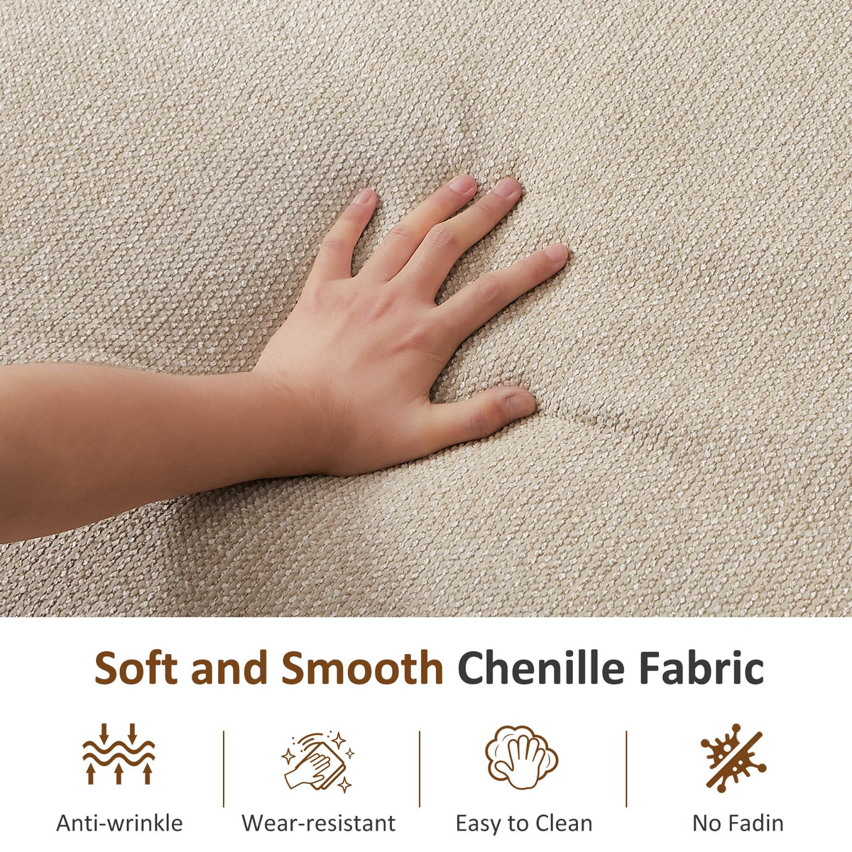 Chenille Storage Chaise Lounge