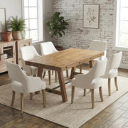 7-Piece Farmhouse Dining Table Set for 6