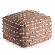 Anji Mountain 16" H x 22" W Handmade Pouf Ottoman for Living Room & Couch