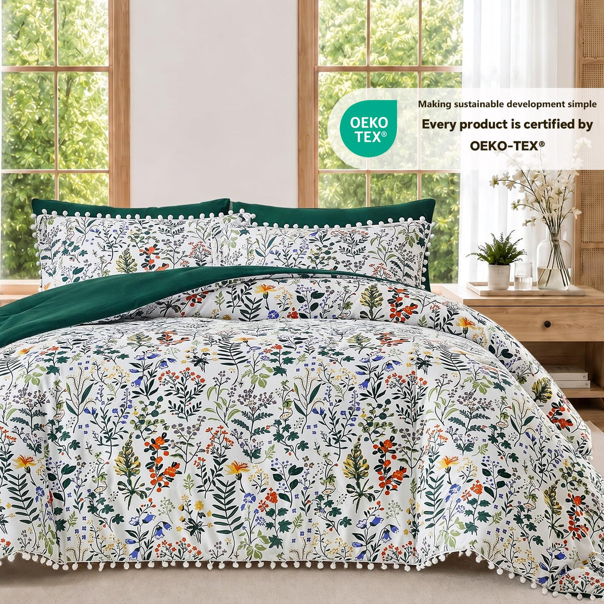 King Floral Comforter Set, 7-Piece